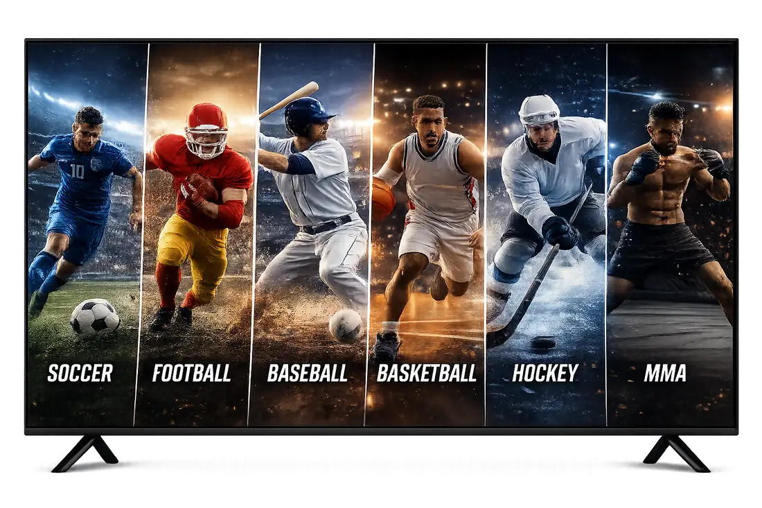 Live soccer, football, baseball, basketball, hockey, and MMA streaming in 4K on Voodoo Streams IPTV Live soccer, football, baseball, basketball, hockey, and MMA streaming in 4K on Voodoo Streams IPTV